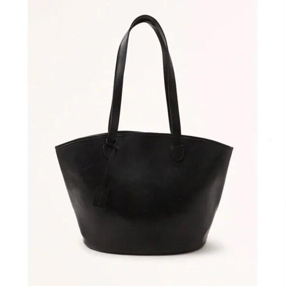 Abercrombie & Fitch Handbags - Abercrombie & Fitch Black Vegan Leather Tote Bag NWT